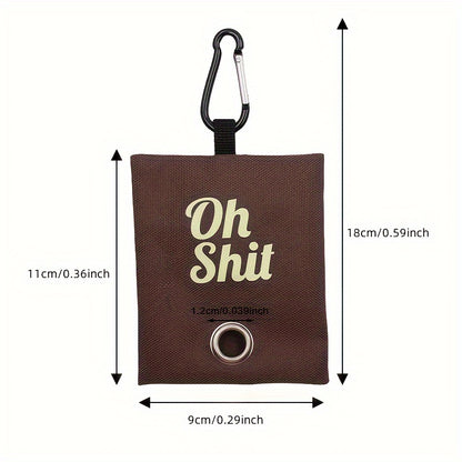 Pet Cleaning Supplies, Canvas Pet Garbage Bag Holder Poop Bag Dispenser Portable Dog Waste Bag Holder With Carabiner