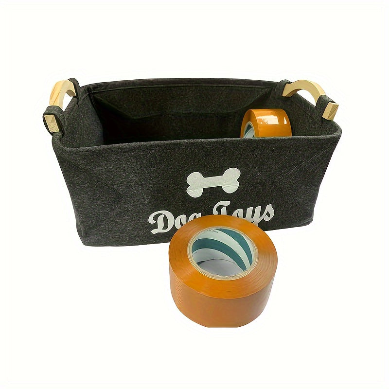 Felt Pet Toy Box, Dog Toy Box, Storage Basket Chest Organizer - Perfect For Organizing Pet