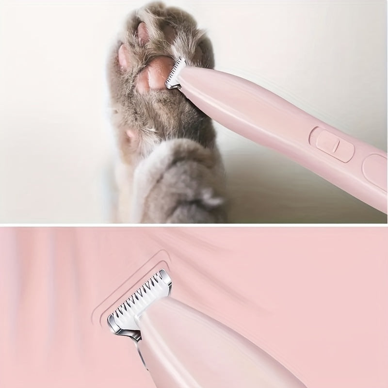 1pc Electric Pet Clipper With Wide Blade And No Battery, Suitable For Trimming Pet Foot Hair, Butt Hair, Eye Hair
