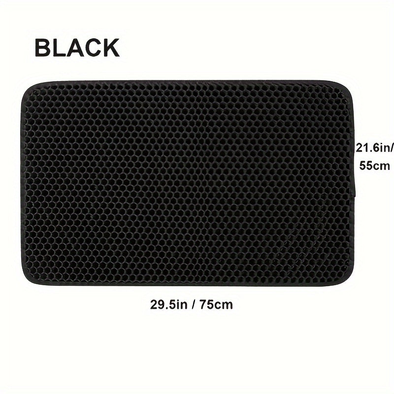 Pet Cat Litter Mat Double Layer Pet Mat Non-slip Sand Cat Pad Washable Bed Mat Clean Pad