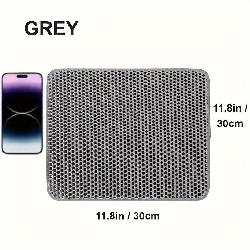 Pet Cat Litter Mat Double Layer Pet Mat Non-slip Sand Cat Pad Washable Bed Mat Clean Pad