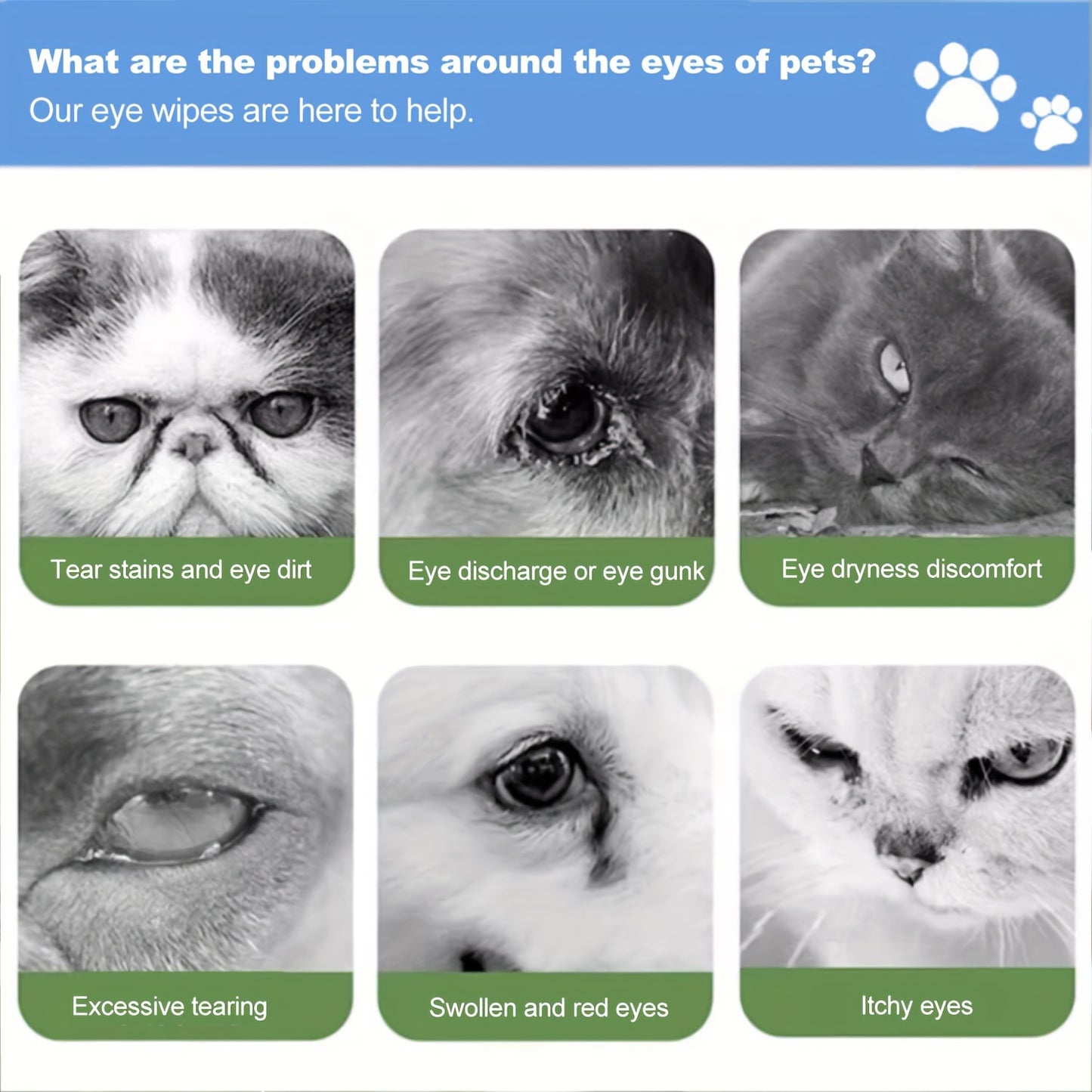 150pcs Pet Eye Cleaning Wipes, Gentle Tear Stain Remover Wipes For Dogs And Cats, Deodorizing Pet Ear And Eye Wash Pads