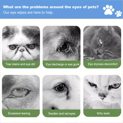 150pcs Pet Eye Cleaning Wipes, Gentle Tear Stain Remover Wipes For Dogs And Cats, Deodorizing Pet Ear And Eye Wash Pads