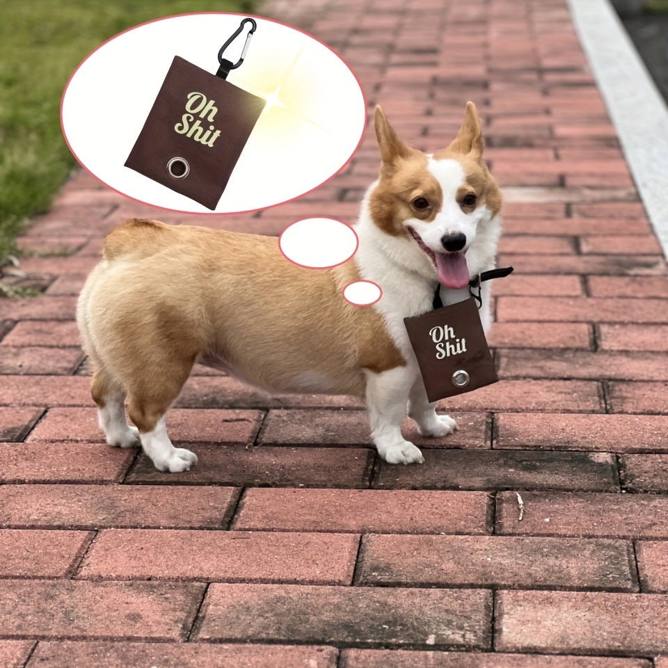 Pet Cleaning Supplies, Canvas Pet Garbage Bag Holder Poop Bag Dispenser Portable Dog Waste Bag Holder With Carabiner