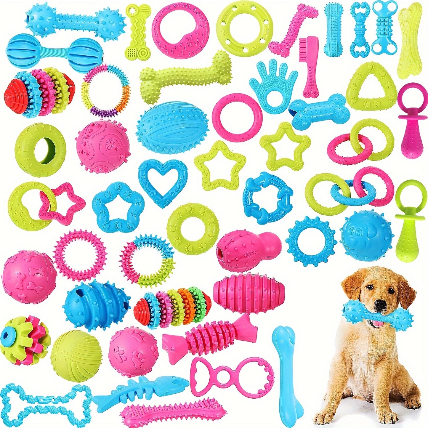 3/5/10pcs Random Pet Chew Toys For Small Dogs And Puppies - Cute, Durable, Various Shape, Multicolor Design For Training