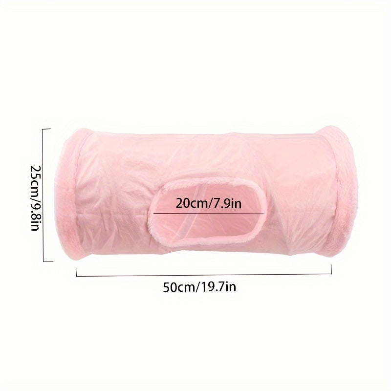 2/3/4 Ways Plush Pet Collapsible Cat Tunnel Cat Play Tunnel Toys Durable Warm Plush Suede Hideaway Pet Crinkle Tunnel