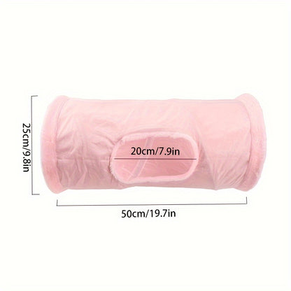 2/3/4 Ways Plush Pet Collapsible Cat Tunnel Cat Play Tunnel Toys Durable Warm Plush Suede Hideaway Pet Crinkle Tunnel