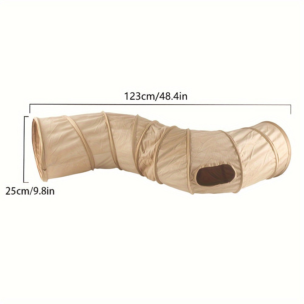 2/3/4 Ways Plush Pet Collapsible Cat Tunnel Cat Play Tunnel Toys Durable Warm Plush Suede Hideaway Pet Crinkle Tunnel