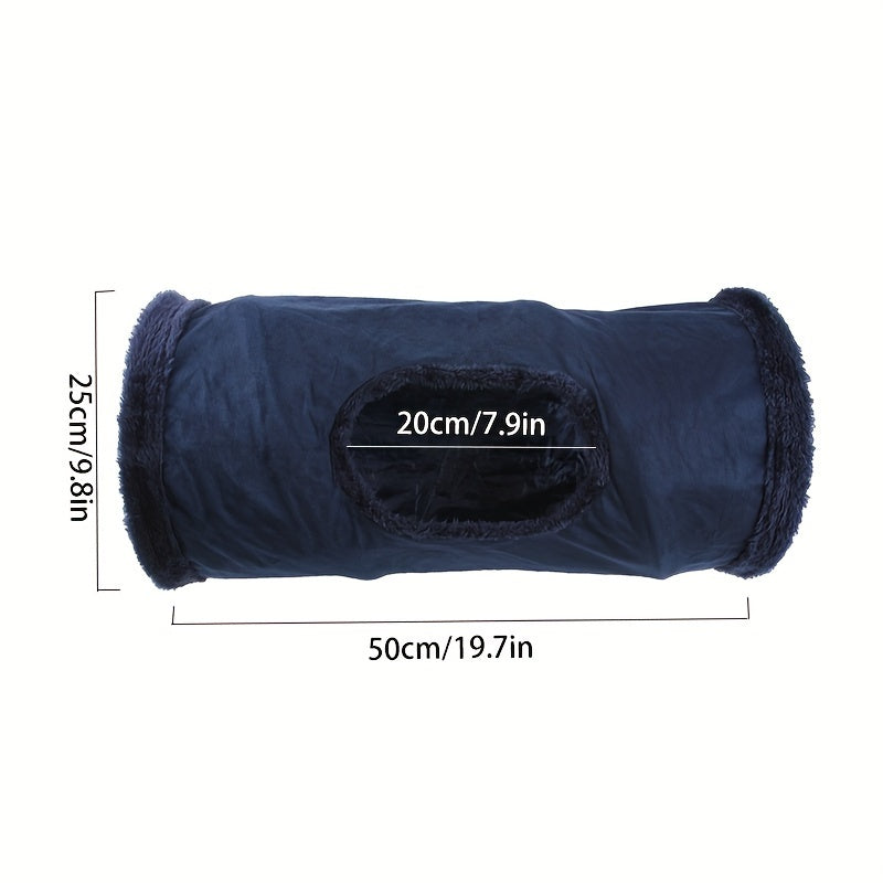 2/3/4 Ways Plush Pet Collapsible Cat Tunnel Cat Play Tunnel Toys Durable Warm Plush Suede Hideaway Pet Crinkle Tunnel