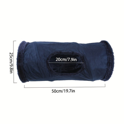 2/3/4 Ways Plush Pet Collapsible Cat Tunnel Cat Play Tunnel Toys Durable Warm Plush Suede Hideaway Pet Crinkle Tunnel
